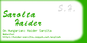 sarolta haider business card